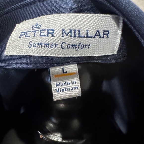Peter Millar Navy Long Sleeved Polo Men's size Large - Picture 3 of 3